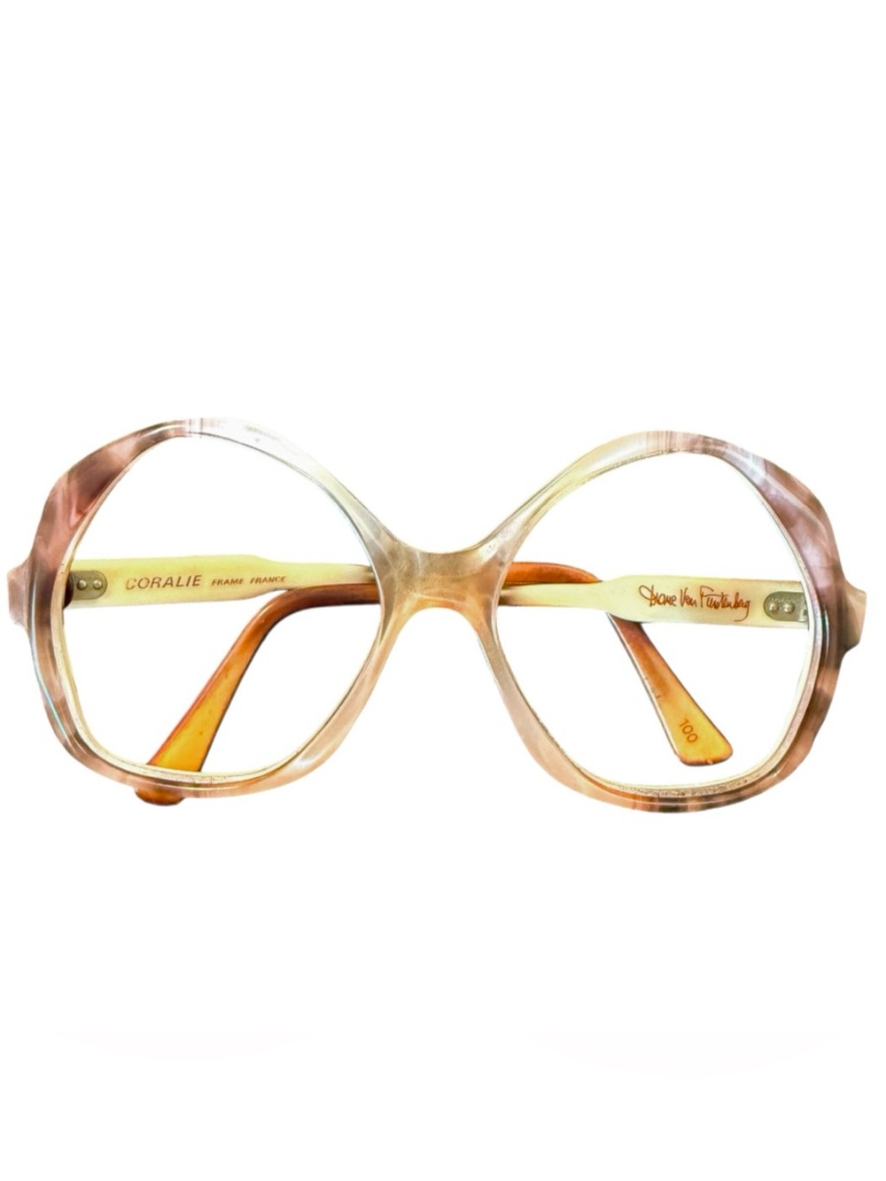 Vintage Diane Von Furstenberg Coralie Oversized Frames Eyeglasses Sunglasses